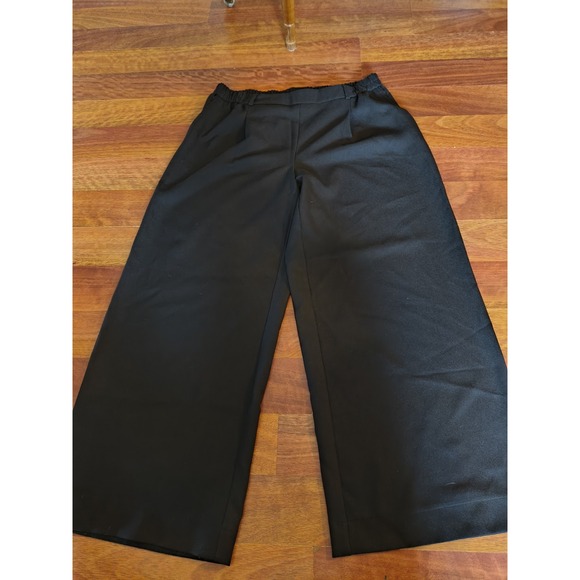 Melrose And Market Black Wide Leg Trousers Large Slacks - Picture 1 of 6
